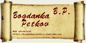 Bogdanka Petkov vizit kartica